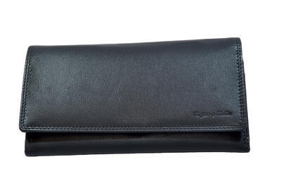 Dámská peněženka kožená - černá 639