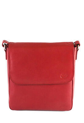 Dámská kabelka kožená - červená 10 - 1