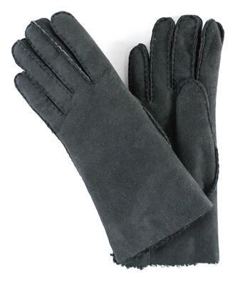 Dámské kožešinové rukavice - ručně šité, černé 8 - 1