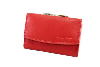 Dámská peněženka kožená - červená 496 - 1