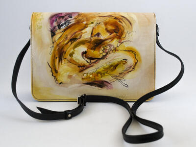 Dámská kabelka kožená - abstrakce  033 - 2