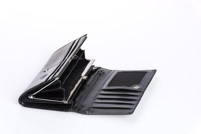 Dámská peněženka kožená - černá 1680155 - 2