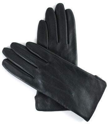 Dámské kožené rukavice s rozparkem vel.: 7 Fleece, 7 - 2