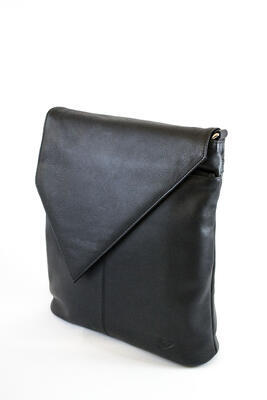 Dámská kabelka kožená - černá 3028 - 2