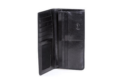 Pánská peněženka kožená Retro - černá - 2