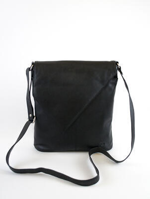 Dámská kabelka kožená - černá 3028 - 3