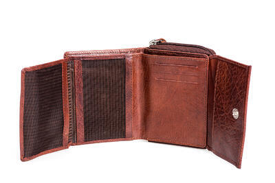 Dámská peněženka kožená - hnědá 8178 - 3