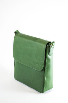 Dámská kabelka kožená - zelená 10 - 3