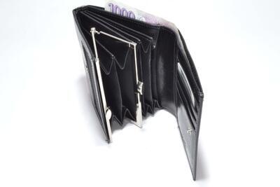 Dámská peněženka kožená - černá 3886 - 4