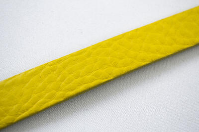 Opasek z pravé kůže 20 mm - žlutý 110cm - 4