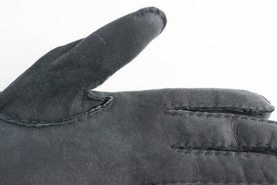 Dámské kožešinové rukavice - ručně šité, černé 8 - 4
