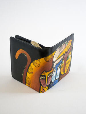Dámská peněženka kožená - kočičky D03 - 5