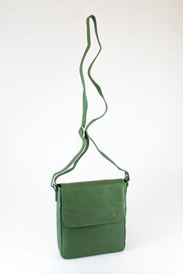 Dámská kabelka kožená - zelená 10 - 6